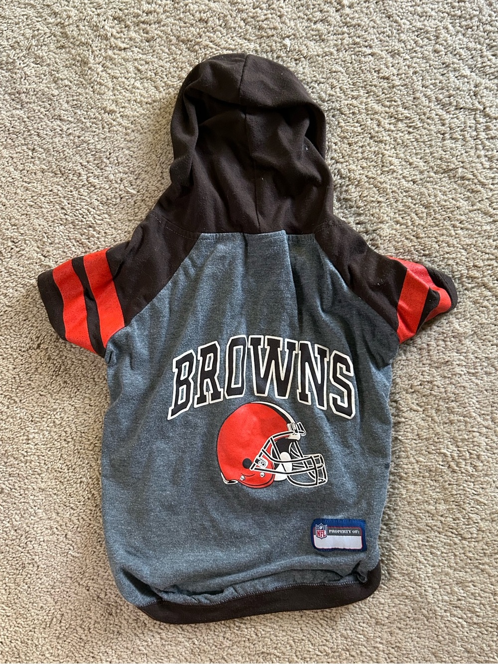 Cleveland Browns Pet Sweater Dog Hoodie Size Large